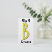 BigBdrumslogo2, Big B, Drums Visitekaartje (Staand voorkant)