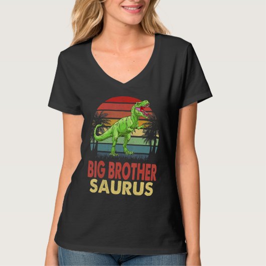 Bigbrosaurus Rex Dinosaur Big Bro Saurus Brother F T-shirt (Voorkant)