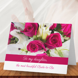 Bigende bloemen Daughter Bride om te worden Kaart