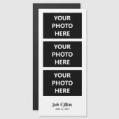 Bigende Foto Booth Foto Strip Custom Text Magnet (Voorkant / Achterkant)