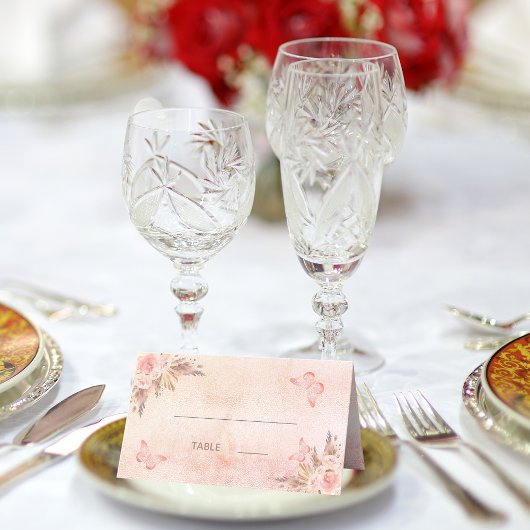 Bigende pampas gras blush roze vlinder