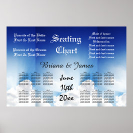 Bigende zegenkaart Bride Groom Bridal Guests Poster