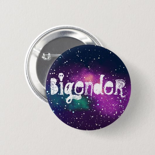 Bigender  Galaxy Identity Ronde Button 5,7 Cm (Voorkant /achterkant)