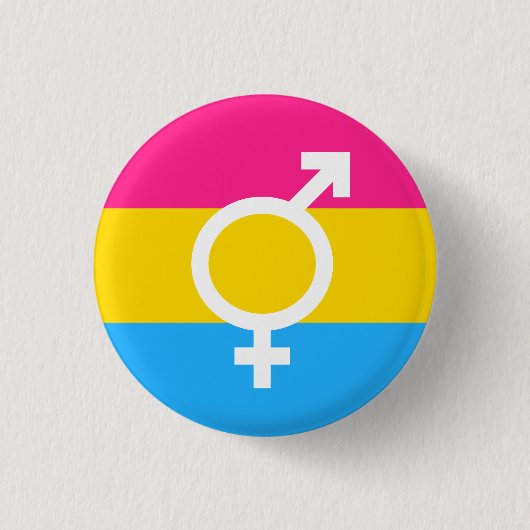 Bigender Pansexual Flag Symbol Ronde Button 3,2 Cm (Voorkant)