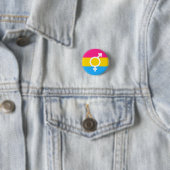 Bigender Pansexual Flag Symbol Ronde Button 3,2 Cm (In situ)