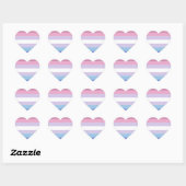 Bigender Pride Flag Hart Sticker (Vel)