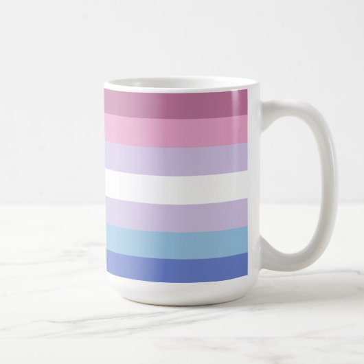 Bigender Pride Flag Koffiemok (Rechts)