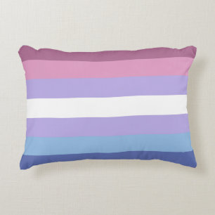 Bigender Pride, Striped Print, LGBTQ Pride Accent Kussen