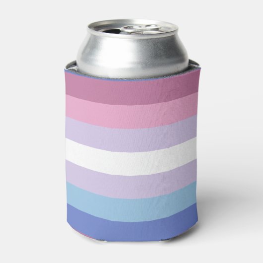 Bigender Pride-vlag Blikjeskoeler (Blikje Voorkant)