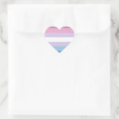 Bigender Pride-vlag Hart Sticker (Tas)