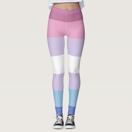Bigender Pride-vlag Leggings (Voorkant)