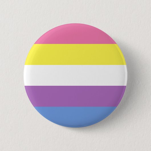 Bigender Pride Vlag LGBT Pride Ronde Button 5,7 Cm (Voorkant)
