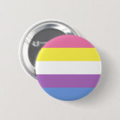 Bigender Pride Vlag LGBT Pride Ronde Button 5,7 Cm (Voorkant /achterkant)