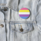Bigender Pride Vlag LGBT Pride Ronde Button 5,7 Cm (In situ)