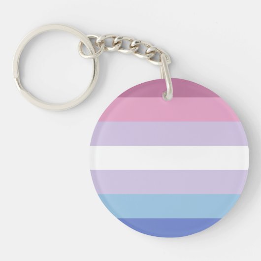 Bigender Pride-vlag Sleutelhanger (Voorkant)
