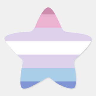 bigender pride vlag ster sticker