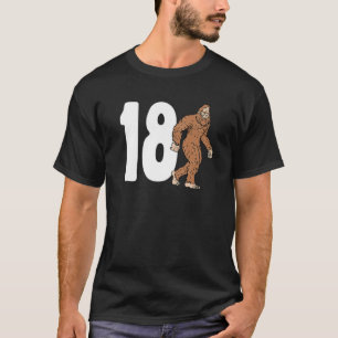 Bigfoot 18e achtste verjaardag sasquatch 18 jaar o t-shirt