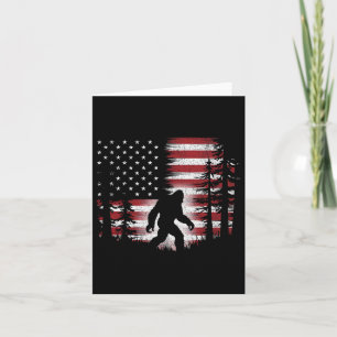 Bigfoot 4 juli Amerikaanse Vlag Patriottische Ki Kaart