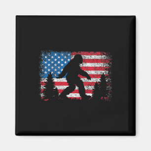 Bigfoot 4 juli Amerikaanse Vlag Patriottische Ki Magneet