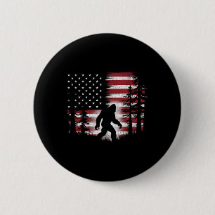 Bigfoot 4 juli Amerikaanse Vlag Patriottische Ki Ronde Button 5,7 Cm