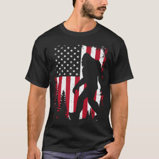 Bigfoot 4 juli Shirt American USA Flag Patrio