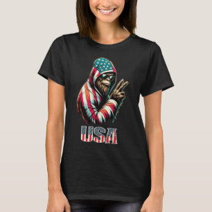 Bigfoot 4th of July Verenigde Staten Patriottische T-shirt