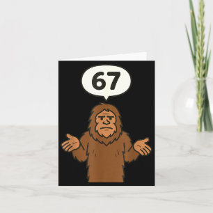 Bigfoot 67 Meme Zes Zeven Grappige Sasquatch Kaart