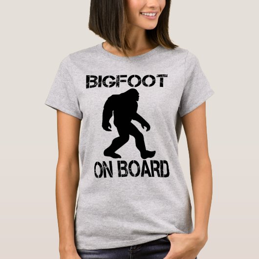 Bigfoot aan boord Funny Bigfoot T-shirt (Voorkant)