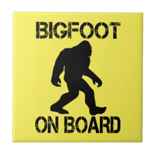 Bigfoot aan boord Funny Bigfoot Tegeltje