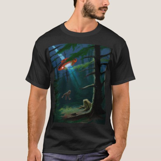 Bigfoot Alien Encounter T-shirt (Voorkant)