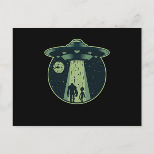 Bigfoot Alien Sasquatch UFO Abduction Aliens Gift Briefkaart
