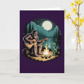 Bigfoot Alien UFO Cryptid Encounter Paranormal  Kaart (Gele Bloem)