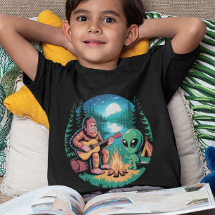 Bigfoot Alien UFO Cryptid Maan Paranormaal  Tri-Blend Shirt