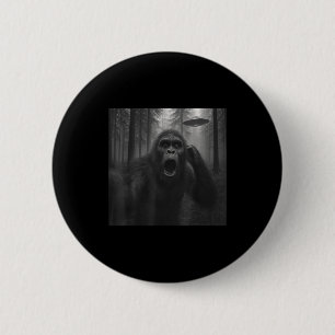 Bigfoot Alien Ufo Selfie Grappige Sasquatch Meme M Ronde Button 5,7 Cm