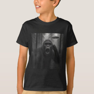 Bigfoot Alien Ufo Selfie Grappige Sasquatch Meme M T-shirt
