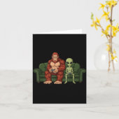Bigfoot Alien Video Games Gaming Sasquatch Ufo Men Kaart (Gele Bloem)