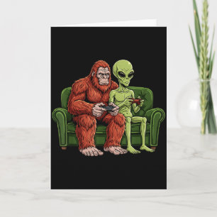 Bigfoot Alien Videogames Gaming Sasquatch Ufo Mann Kaart