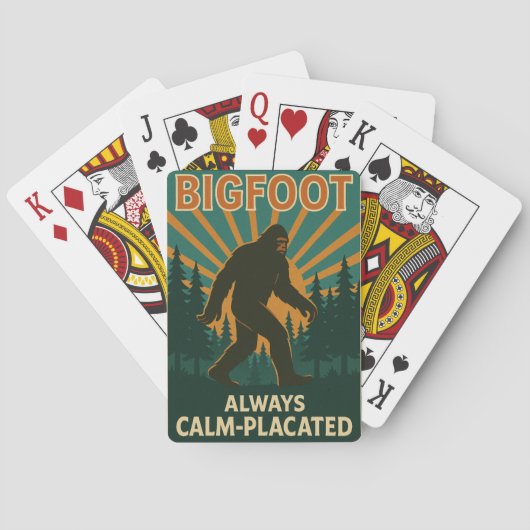 Bigfoot – Always Calm-Placated Playing Cards Pokerkaarten (Achterkant)