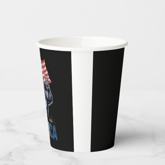 Bigfoot America Rock Amerikaanse Vlag Patriottisch Papieren Bekers (Links)
