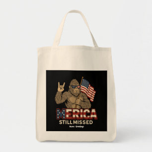 Bigfoot 'America Still Missed' Patriot op 4 juli Tote Bag