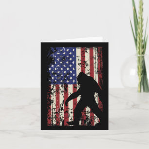 Bigfoot American Flag 4 juli patriottisch Kaart