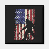Bigfoot American Flag 4 juli patriottisch Magneet (Voorkant)