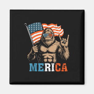 Bigfoot Amerika Rots Usa Vlag Patriottisch 4 Juli Magneet