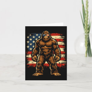 Bigfoot Amerikaanse Vlag Grafisch Patriottisch Sas Kaart