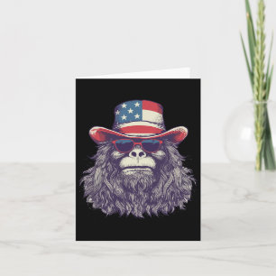 Bigfoot Amerikaanse Vlag Hoed 4 juli Patriottische Kaart