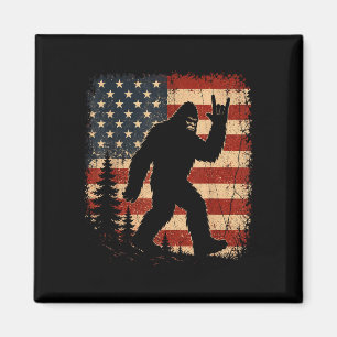 Bigfoot amerikaanse vlag patriottische sasquatch r magneet