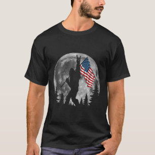 Bigfoot Amerikaanse Vlag Sasquatch Patriottische 4 T-shirt