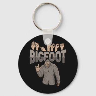 Bigfoot ASL Handgebaar Doof Gehoorverlies Awarene Sleutelhanger