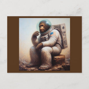 Bigfoot Astronaut Briefkaart