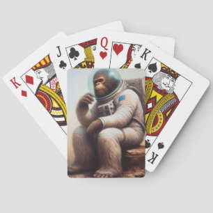 Bigfoot Astronaut Pokerkaarten